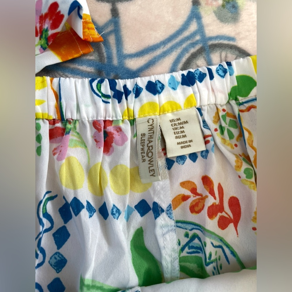 SOLD NWT Cynthia Rowley Bell Pepper Button Front and Shorts Pajama Set - Picture 5 of 5